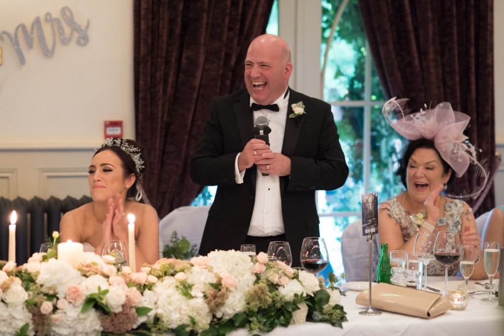 Father of the Bride giving his wedding speech