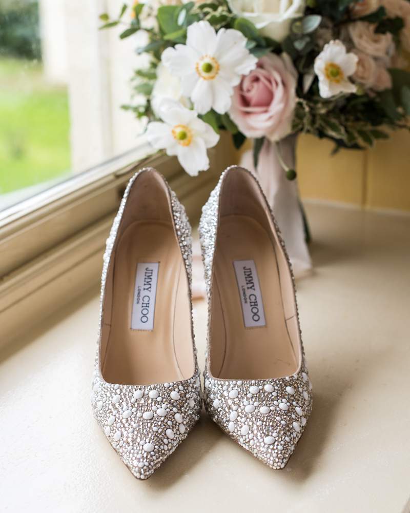 Brides jimmy choo wedding shoes 
