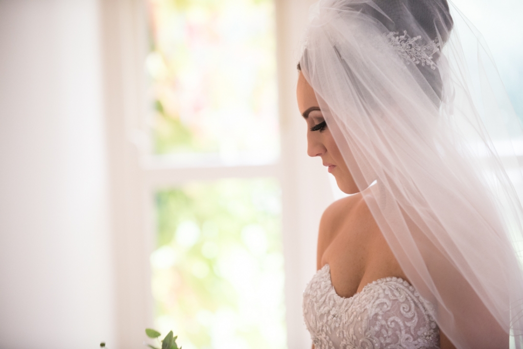 Bride on the morning of her wedding