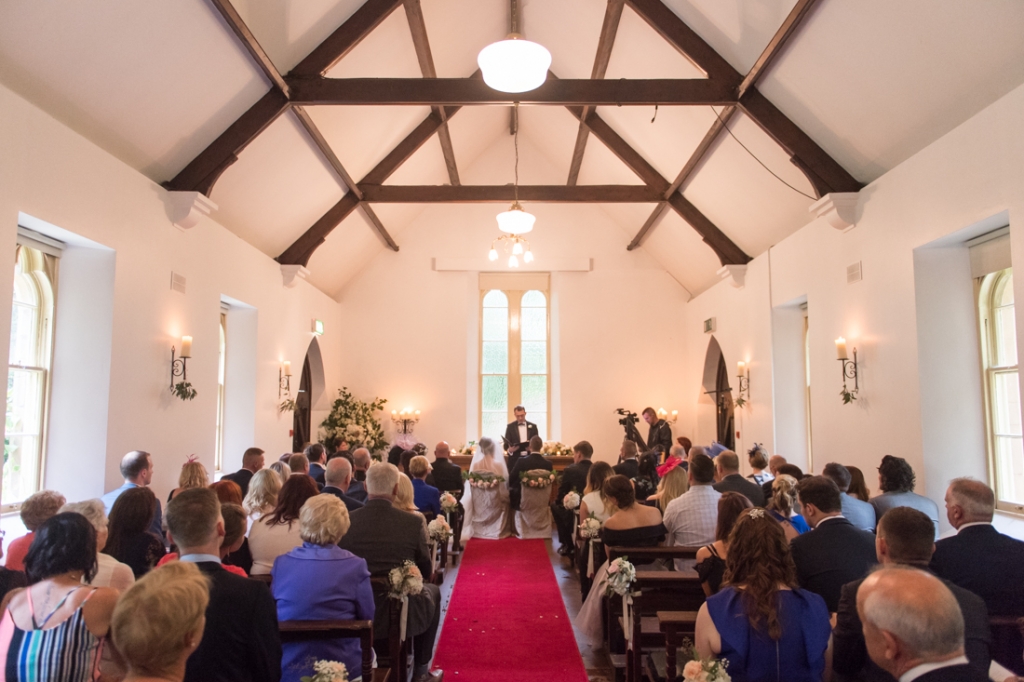 Inside the Wedding chapel at the Brooklodge hotel