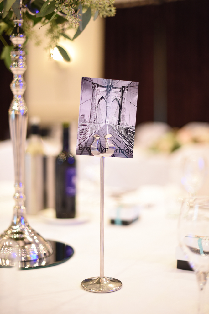 Table names on the tables for the Brooklodge wedding