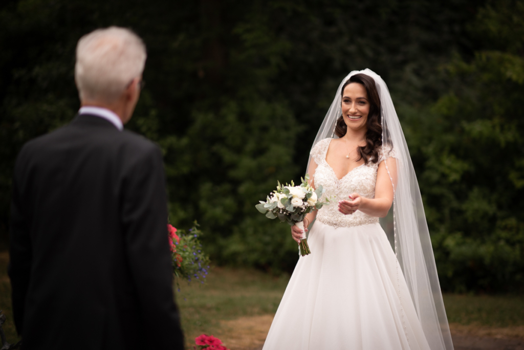 radisson blu wedding bride seeing dad