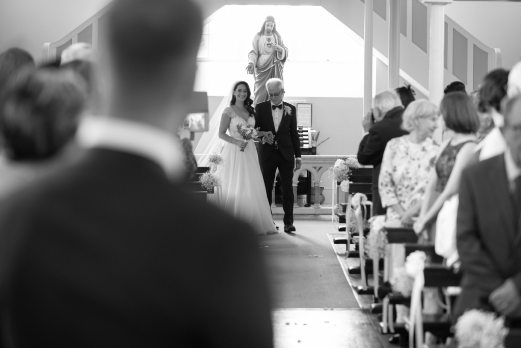 groom seeing bride