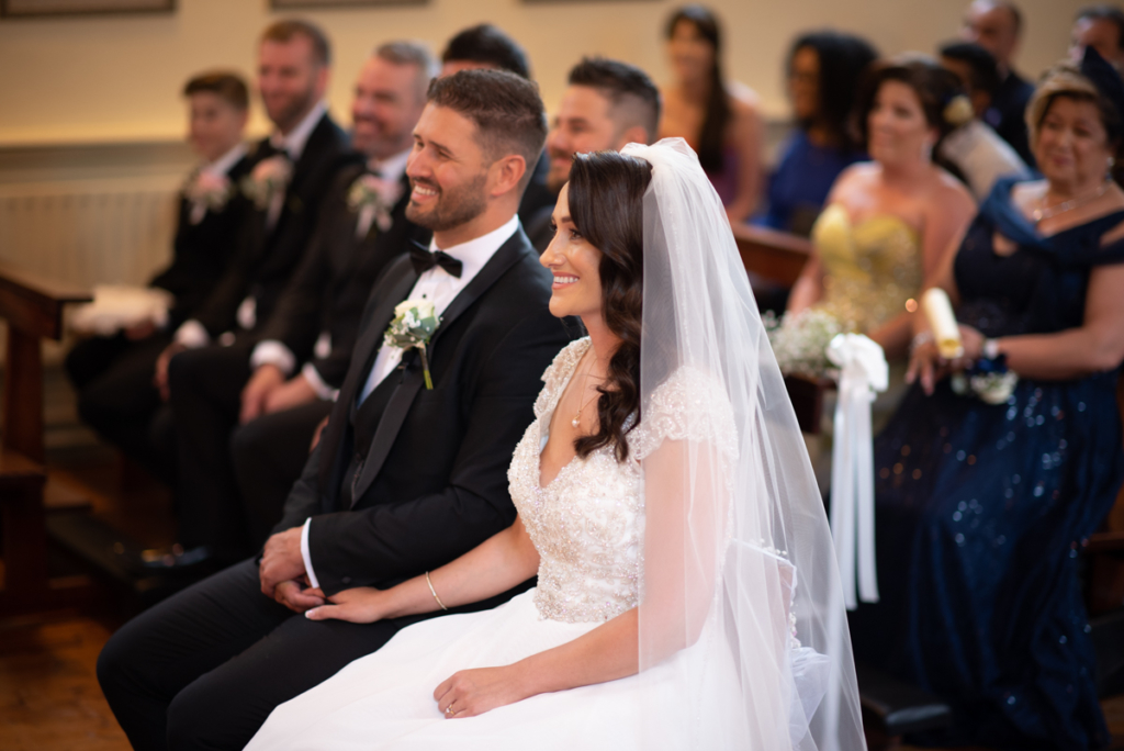 couple sitting in church