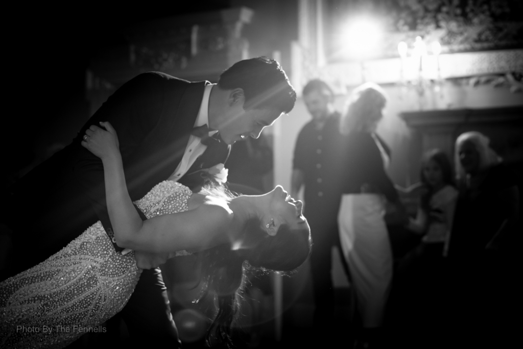 James Stewart and Sarah Roberts dancing at their Luttrellstown wedding