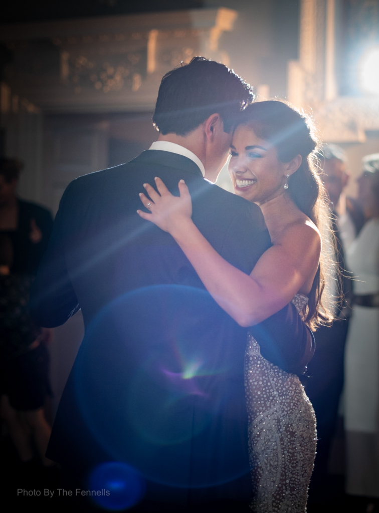 Sarah Roberts and James Stewart dancing their first dance at Luttrellstown