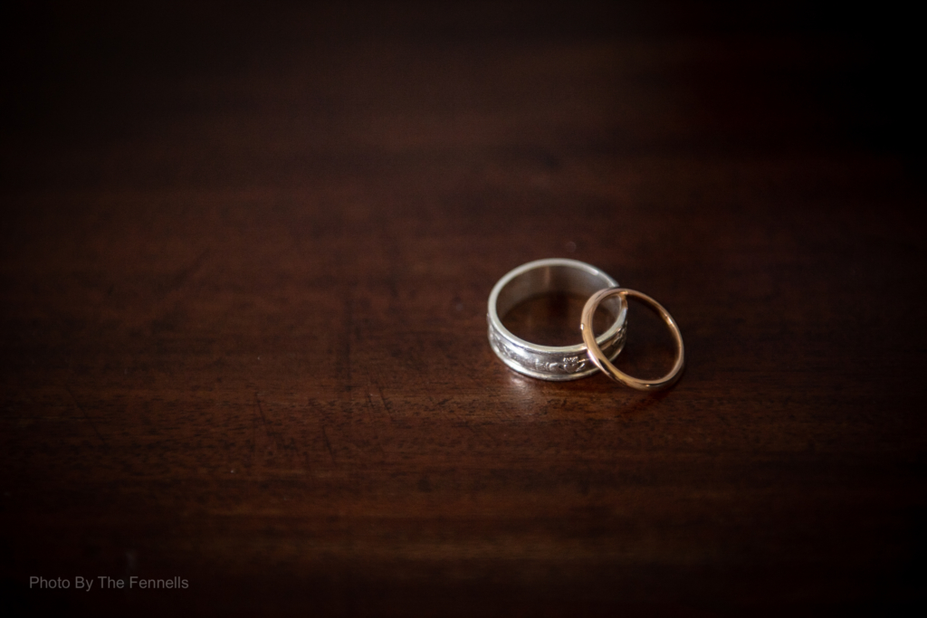 Sarah Roberts and James Stewarts wedding rings