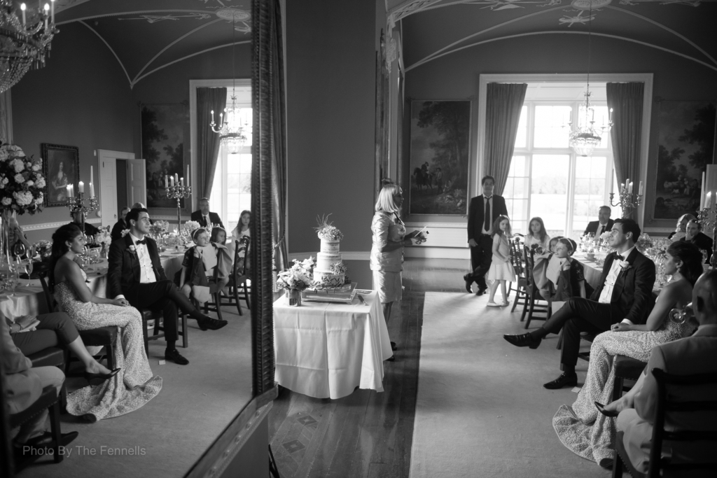 Mother of the Bride giving her wedding speech at the home and away wedding