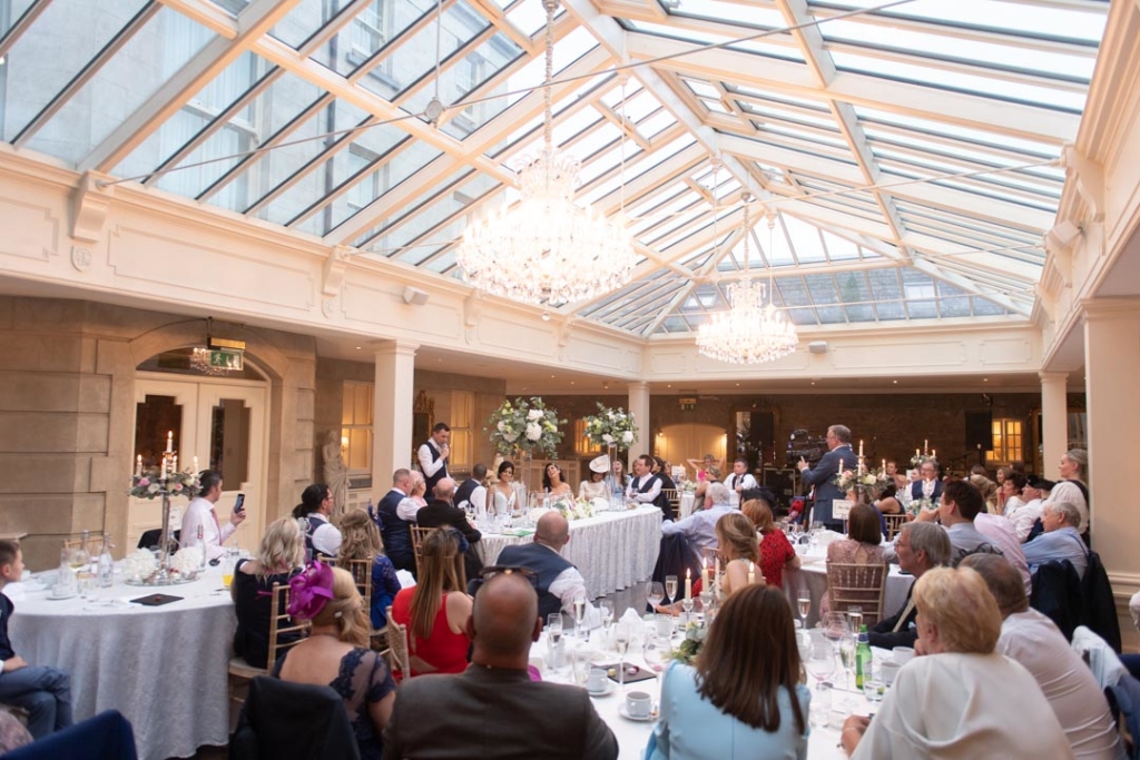 Speeches in the reception room at the Tankardstown House Wedding